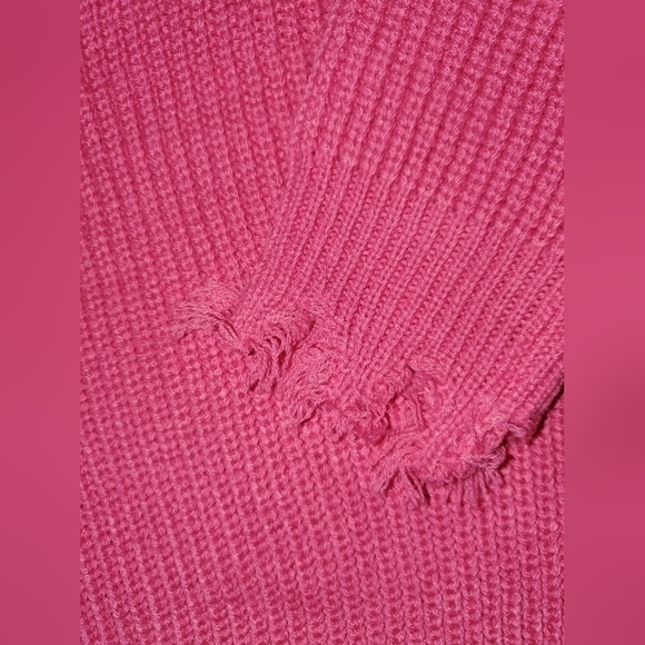 Pink Waffle Knit Sweater - Picture 4 of 11